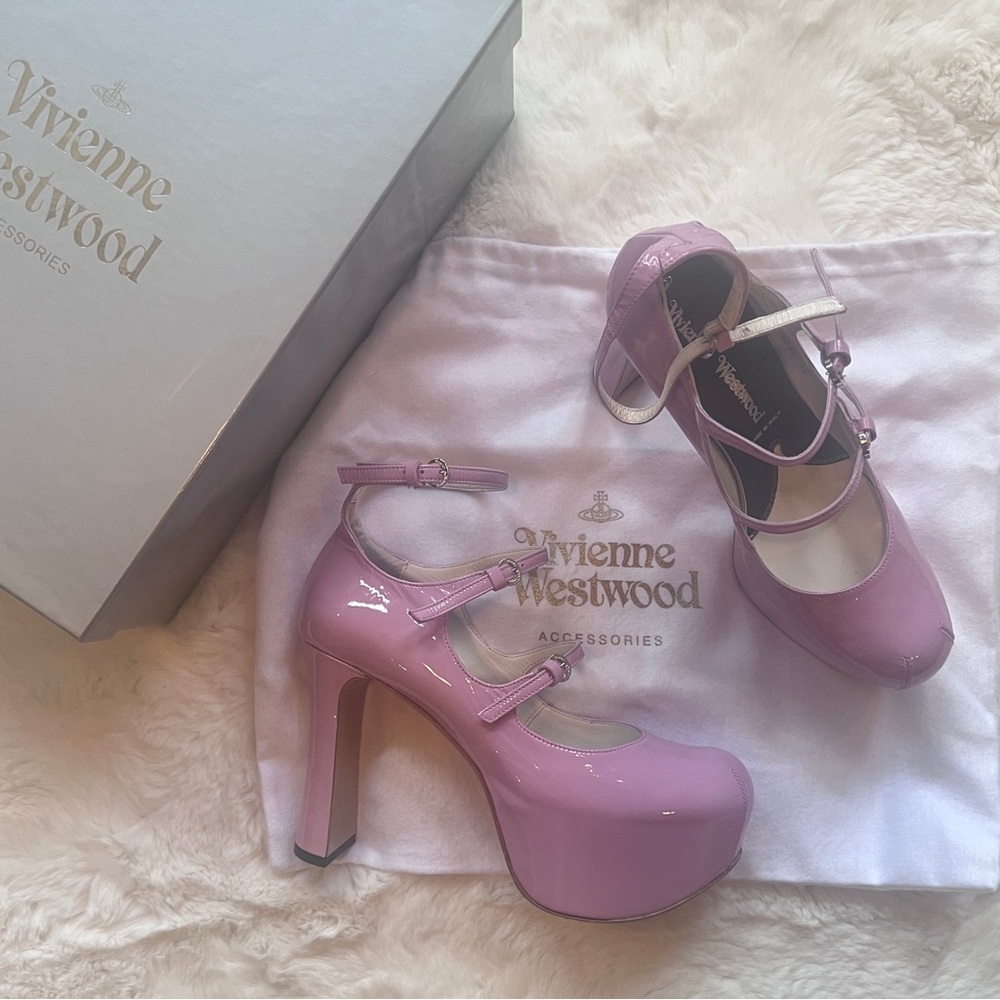 Vivienne Westwood Pink Patent Elevated Pumps